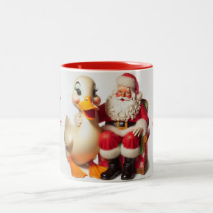 Caneca De Café Em Dois Tons Mug de Natal Ducky Personalizado