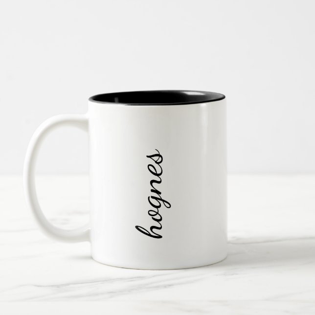 Caneca De Café Em Dois Tons Mug de nome personalizado (Esquerda)