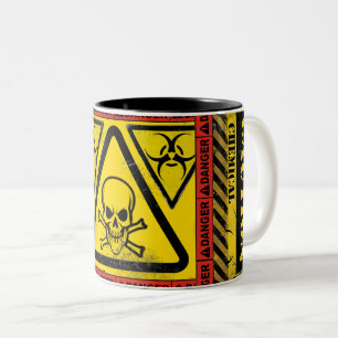 Caneca De Café Em Dois Tons Mug de Risco Biológico V6
