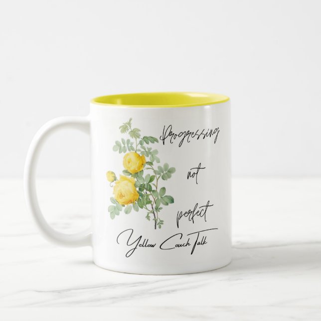 Caneca De Café Em Dois Tons Mug de sofá amarelo (Esquerda)