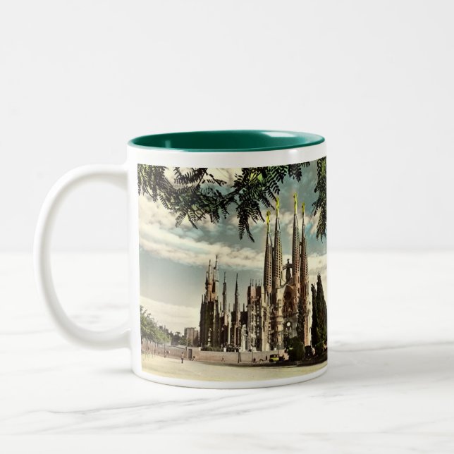 Caneca De Café Em Dois Tons Mug de Souvenir Barcelona (Esquerda)