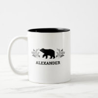 Mug de Urso Branco Preto Personalizado