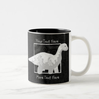 Caneca De Café Em Dois Tons Mug Dinossauro Branco