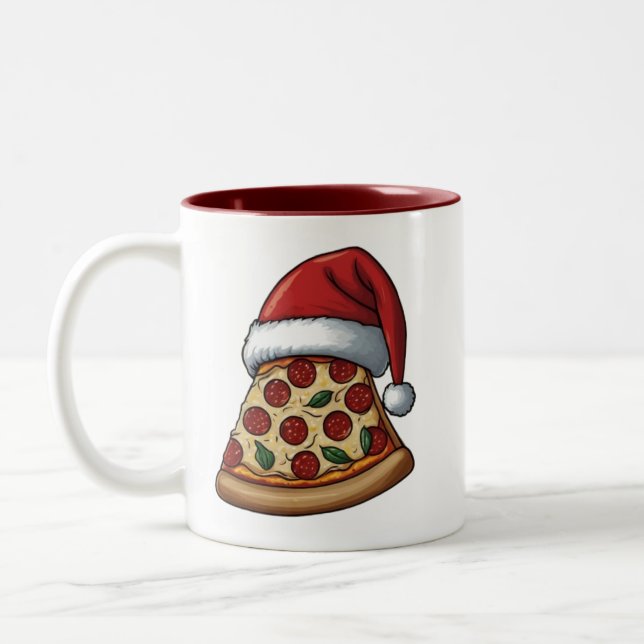 Caneca De Café Em Dois Tons Mug do amante da pizza (Esquerda)