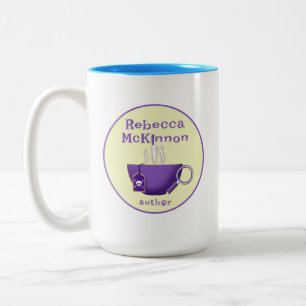 Caneca De Café Em Dois Tons Mug do logotipo do autor do Mistério Rebecca McKin