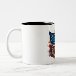 Caneca De Café Em Dois Tons Mug do Orgulho Americano - Design Patriótico