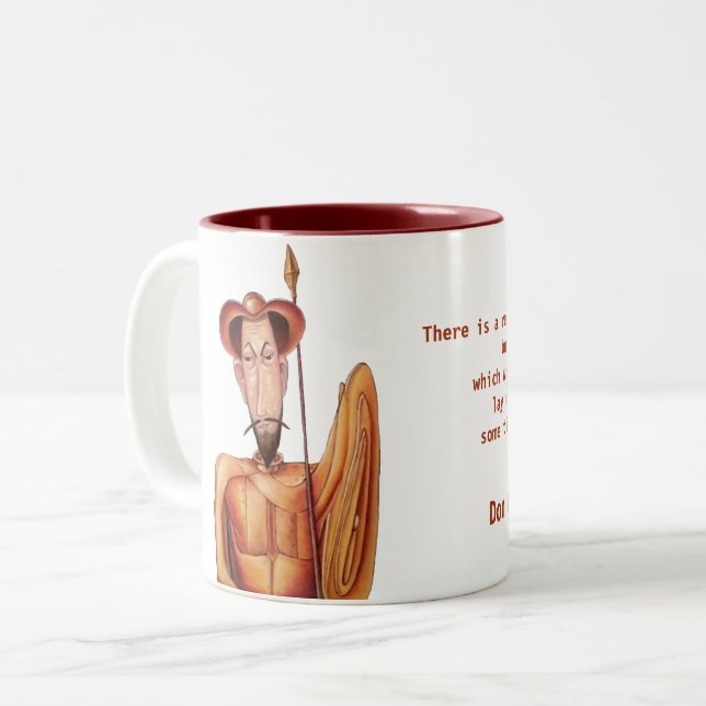 Caneca De Café Em Dois Tons Mug Don Quixote (Frente Esquerda)