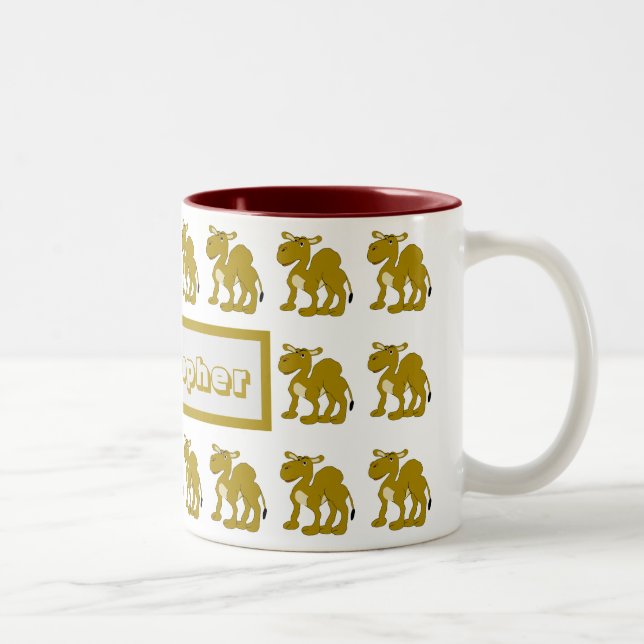Caneca De Café Em Dois Tons Mug Dromedary Camel Design (Direita)