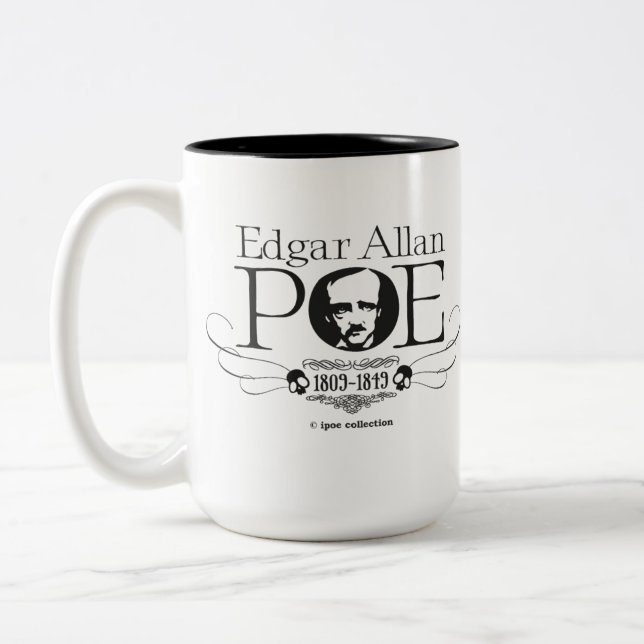 Caneca De Café Em Dois Tons Mug "Edgar Allan Poe" (Esquerda)