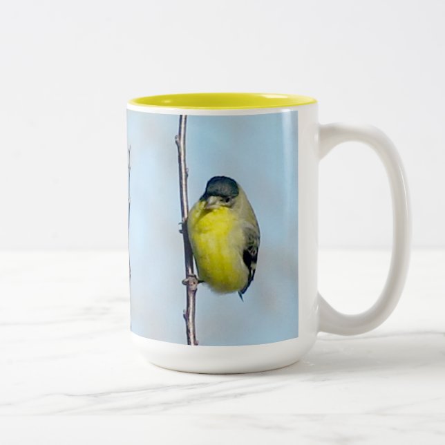 Caneca De Café Em Dois Tons Mug - Finch para a mão esquerda (Direita)