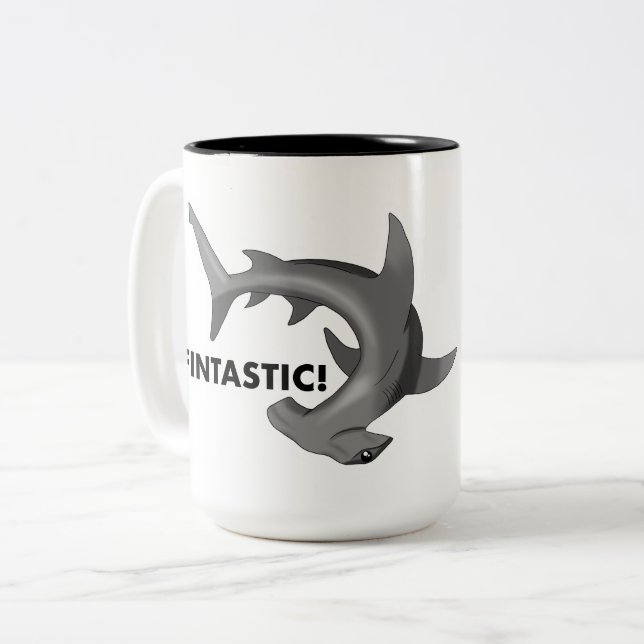 Caneca De Café Em Dois Tons Mug Fintastic (Frente Esquerda)