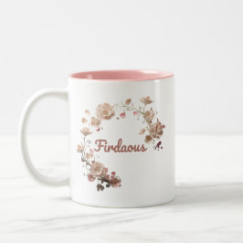 Caneca De Café Em Dois Tons Mug Floral Firme