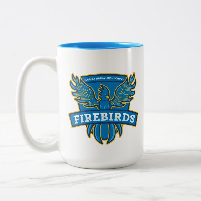 Caneca De Café Em Dois Tons Mug FVHS (Azul) (Esquerda)