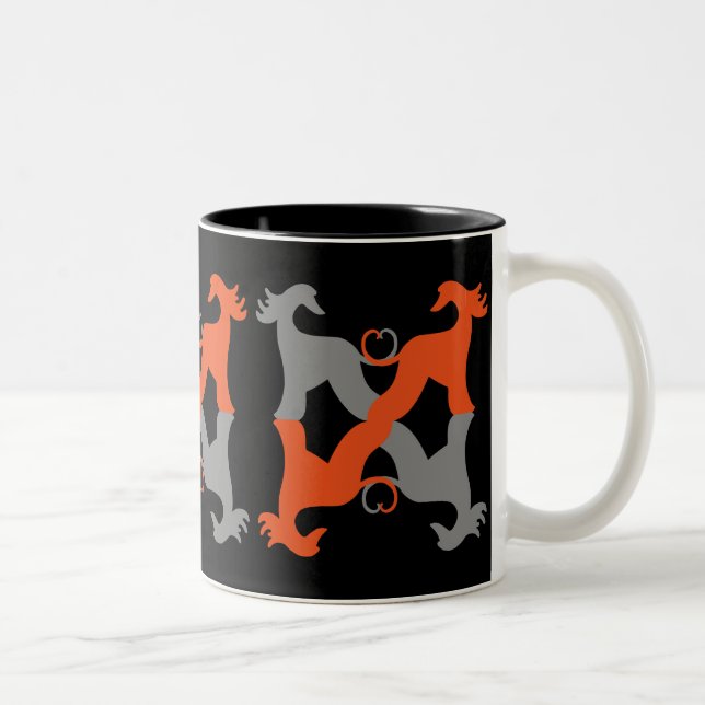 Caneca De Café Em Dois Tons Mug Galgo Afegão (Direita)