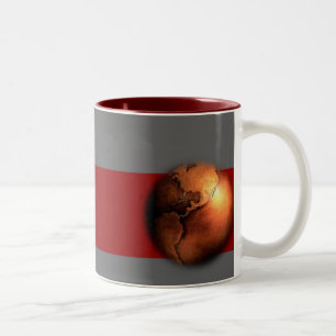 Caneca De Café Em Dois Tons Mug Globo De Cobre