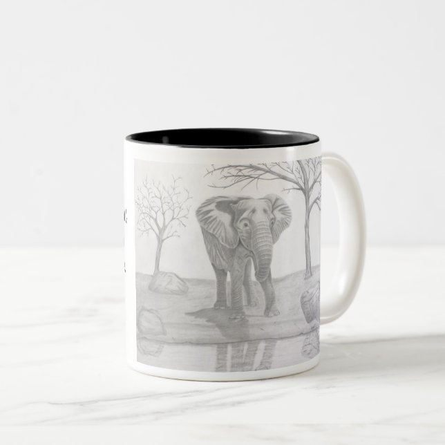 Caneca De Café Em Dois Tons Mug Inspiracional Binti (Frente Esquerda)