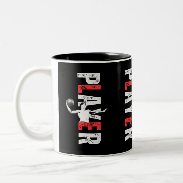 Caneca De Café Em Dois Tons Mug Jogador de Basquete (Esquerda)