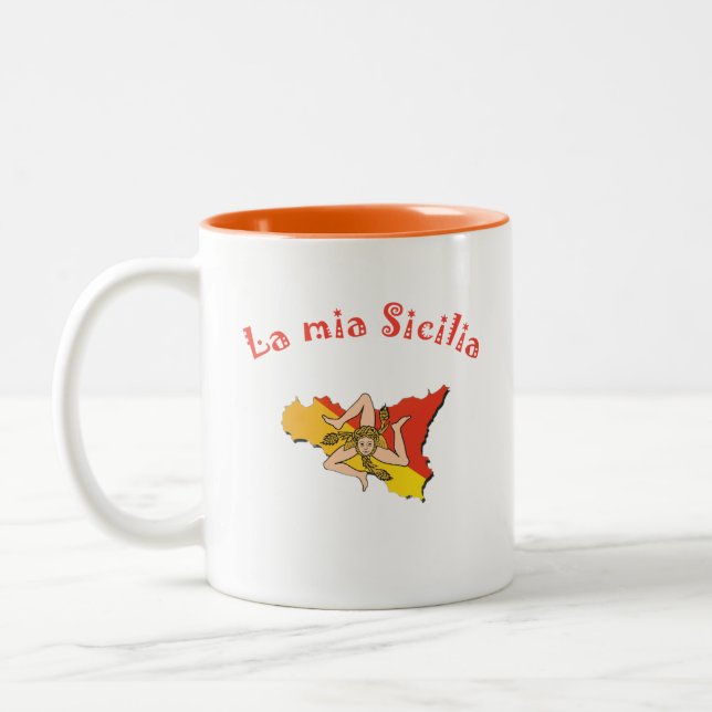 Caneca De Café Em Dois Tons Mug LA MIA SICILIA (Esquerda)