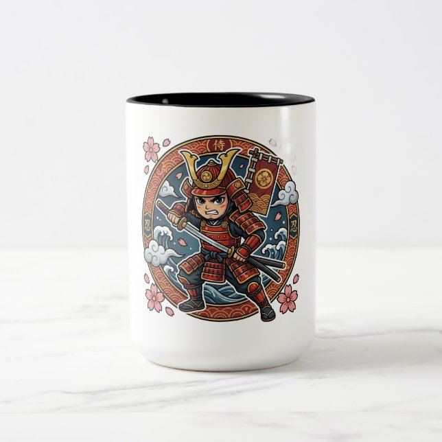 Caneca De Café Em Dois Tons Mug La Voie du Samouraï  (Centro)