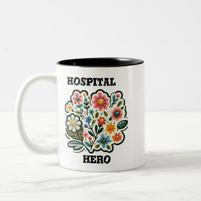 Caneca De Café Em Dois Tons mug Mãe herói hospitalar (Esquerda)