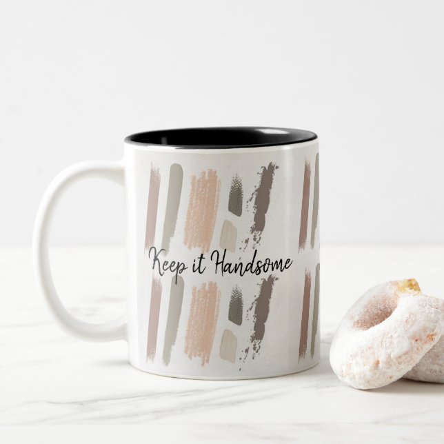 Caneca De Café Em Dois Tons Mug Mantenha-o bonito (Com Donut)