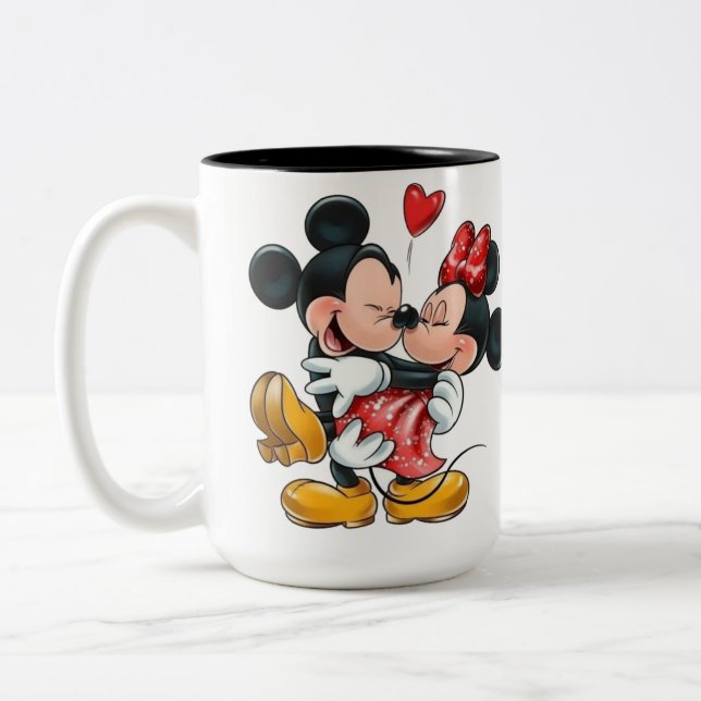 Caneca De Café Em Dois Tons Mug mikey mouse love (Esquerda)