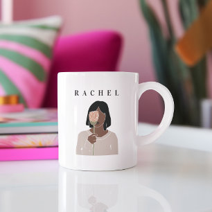 Caneca De Café Em Dois Tons Mug Moderno Minimalista Feminina