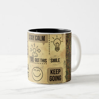 Caneca De Café Em Dois Tons Mug Motivacional