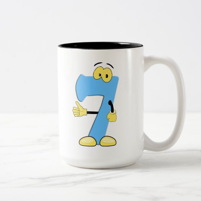 Caneca De Café Em Dois Tons Mug Numerado (Direita)