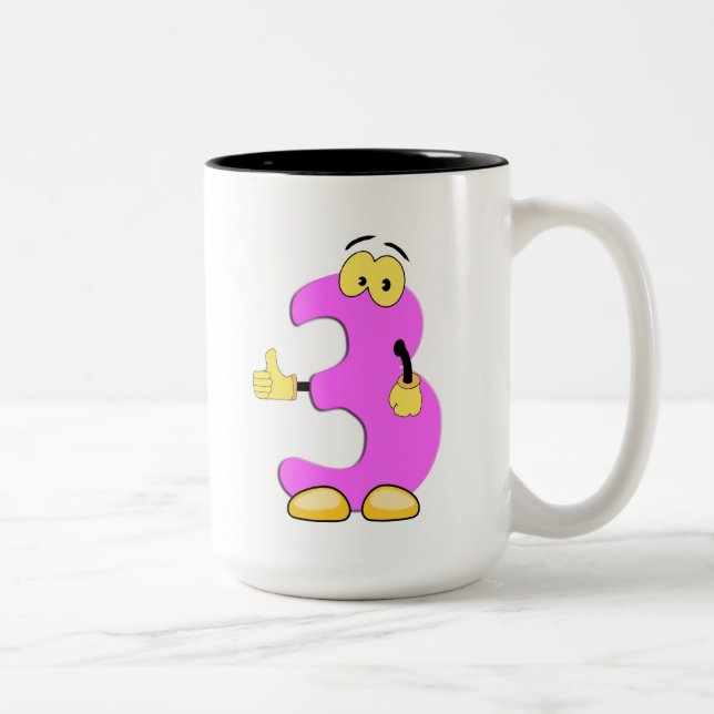 Caneca De Café Em Dois Tons Mug Numerado (Direita)