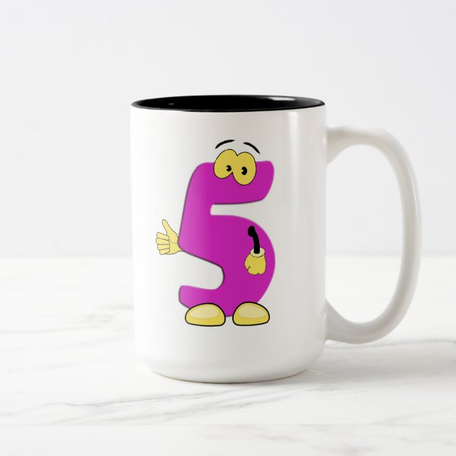 Caneca De Café Em Dois Tons Mug Numerado (Direita)