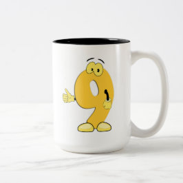 Caneca De Café Em Dois Tons Mug Numerado