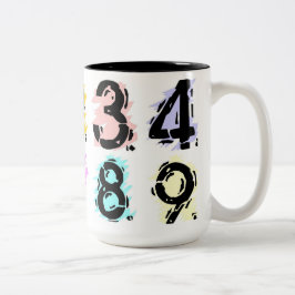 Caneca De Café Em Dois Tons Mug Numerado