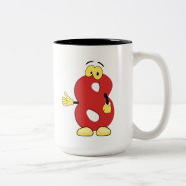 Caneca De Café Em Dois Tons Mug Numerado