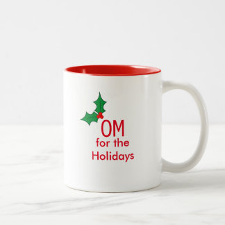 Caneca De Café Em Dois Tons Mug "OM for Holidays"