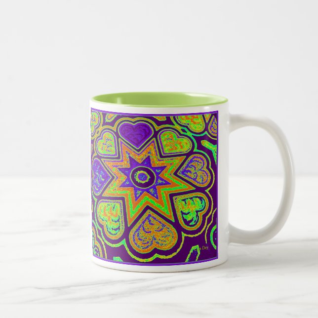 Caneca De Café Em Dois Tons Mug 'Paixão Roxo' (Direita)