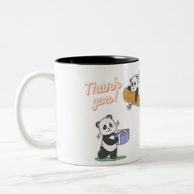 Caneca De Café Em Dois Tons Mug Panda  (Esquerda)
