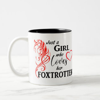 Caneca De Café Em Dois Tons Mug para amantes de cavalos. Foxtrotter.