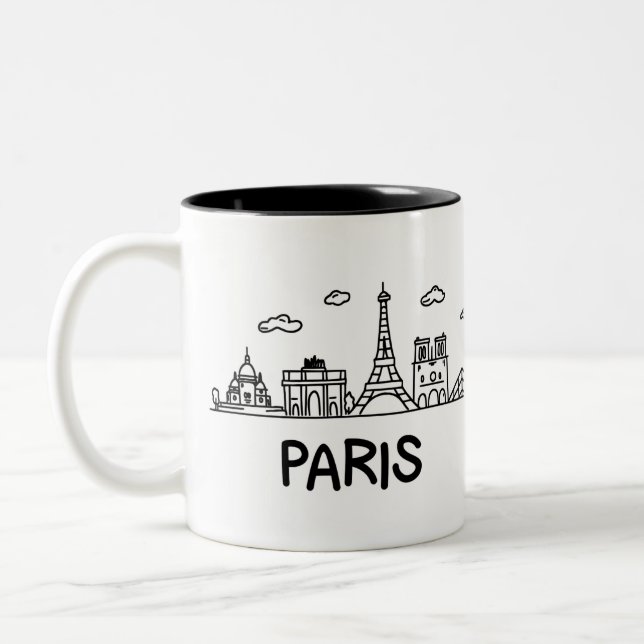 Caneca De Café Em Dois Tons Mug Paris (Esquerda)