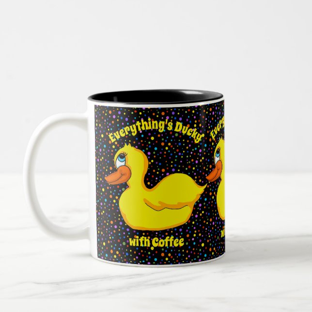 Caneca De Café Em Dois Tons Mug Pato Amarelo (Esquerda)