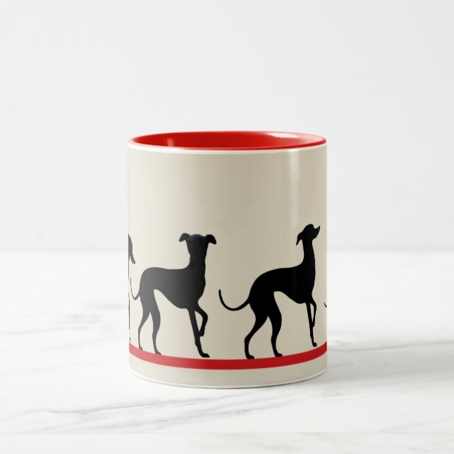 Caneca De Café Em Dois Tons Mug Pequeno galgos italianos (Centro)