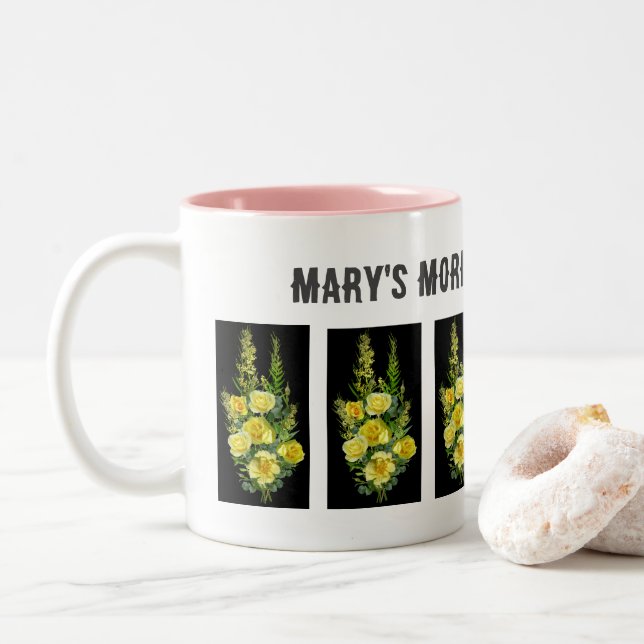 Caneca De Café Em Dois Tons Mug personalizado de café personalizado da Mary du (Com Donut)