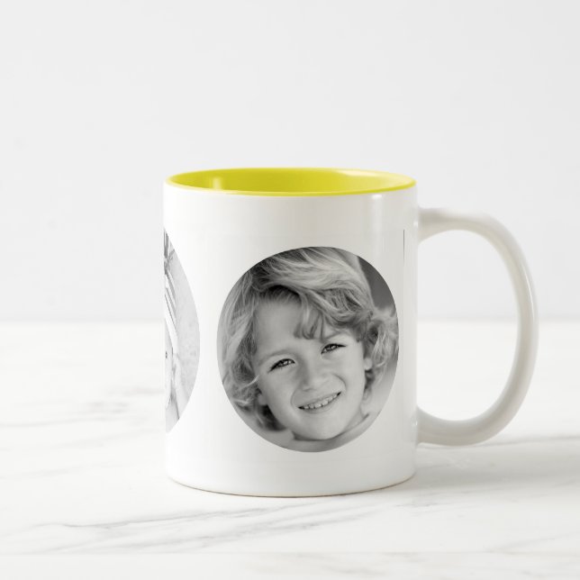 Caneca De Café Em Dois Tons Mug Personalizado de Fotografia (Direita)