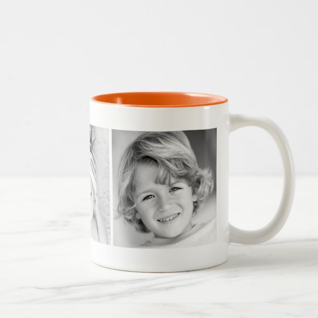 Caneca De Café Em Dois Tons Mug Personalizado de Fotografia (Direita)