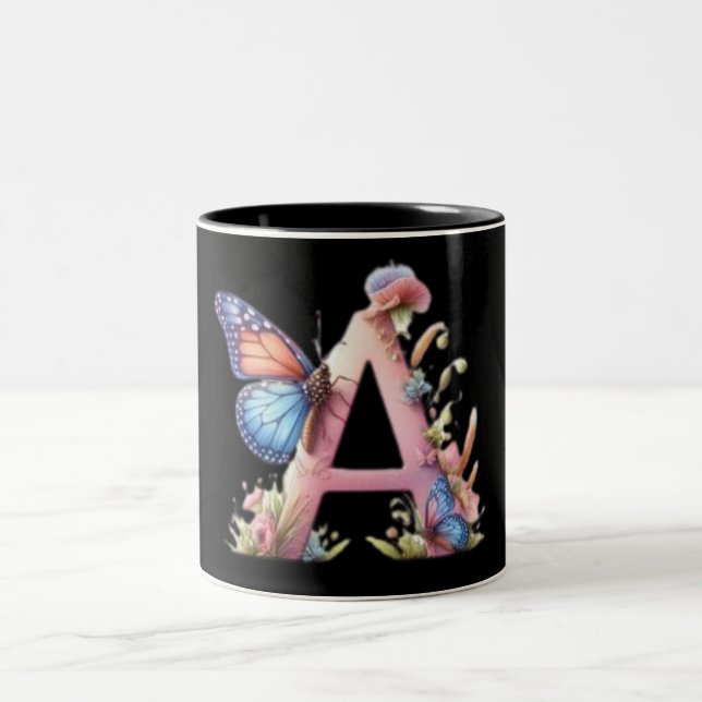 Caneca De Café Em Dois Tons Mug personalizado elegante com o toque da natureza (Centro)