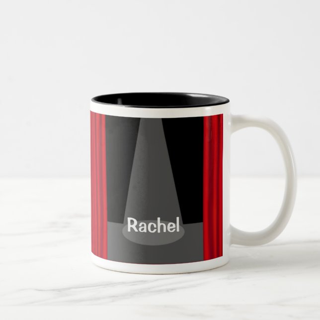Caneca De Café Em Dois Tons Mug Personalizado Personalizado de Palco de Teatro (Direita)