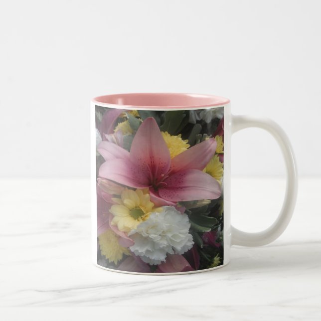 Caneca De Café Em Dois Tons Mug Pink Lily Beauty (Direita)