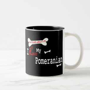 Caneca De Café Em Dois Tons Mug Pomeraniano (I Love)