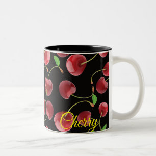 Caneca De Café Em Dois Tons Mug Preto De Café De Dois Toneladas De Cereja
