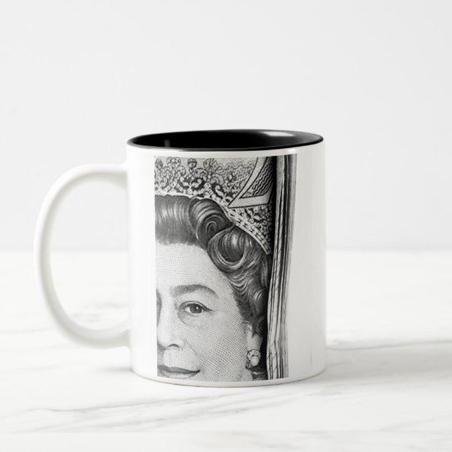 Caneca De Café Em Dois Tons Mug Queen Elizabeth II (Esquerda)